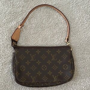 Louis Vuitton Brown Monogram Pochette Shoulder Bag